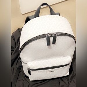 Micheal kors bright white designer back pack